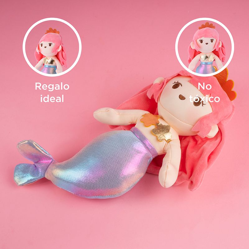 Peluche-sirena-rojo-pelo-largo-35cm-serie-miniso-Miniso-5-17055