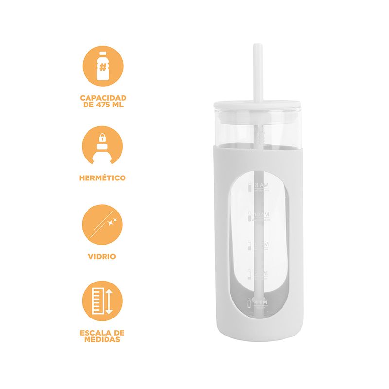Tomatodo-de-vidrio-con-funda-de-silicona-de-color-s-lido-475-ml-blanco-Miniso-4-19564