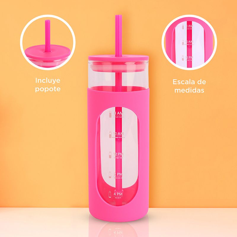 Tomatodo-de-vidrio-y-funda-de-silicona-color-solido-475-ml-rosa-Miniso-6-19216