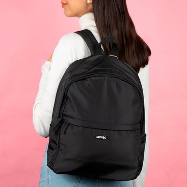 Mochila miniso colección viaja con estilo negro -  Miniso