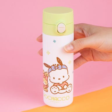 Termo botella aislada con personajes de sanrio y tapa abatible automatica 200 ml pochacco verde -  Sanrio