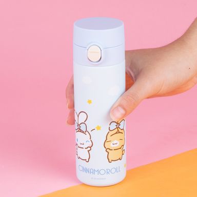 Termo botella aislada con personajes de sanrio y tapa abatible automatica 200 ml cinnamoroll azul -  Sanrio
