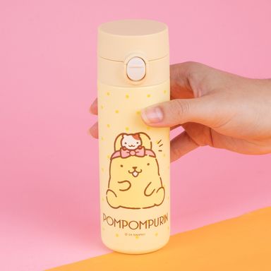 Tomatodo personajes de sanrio y tapa abatible automática 200 ml pompompurin amarillo -  Sanrio