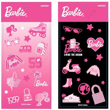 Stickers epoxy 2 modelos surtidos 18cm x 9.5cm serie barbie -  Barbie