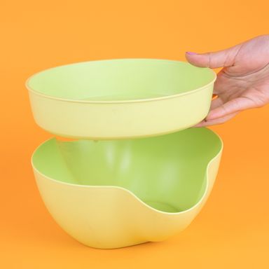 Colador de cocina de doble capa verde -  Miniso