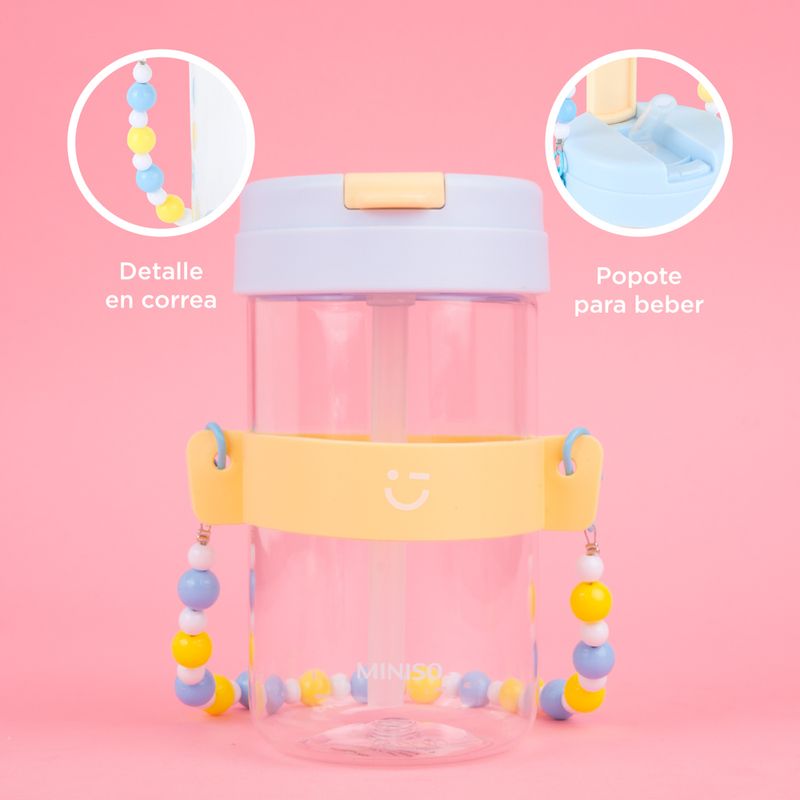 Vaso-de-pl-stico-con-tapa-abatible-y-correa-con-cuentas-500-ml-azul-Miniso-6-19861