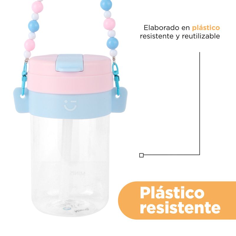 Vaso-de-pl-stico-con-tapa-abatible-y-correa-con-cuentas-500-ml-rosa-Miniso-7-19862