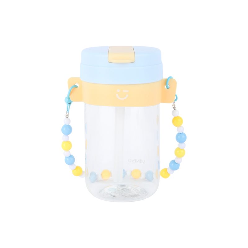 Vaso-de-pl-stico-con-tapa-abatible-y-correa-con-cuentas-500-ml-azul-Miniso-1-19861