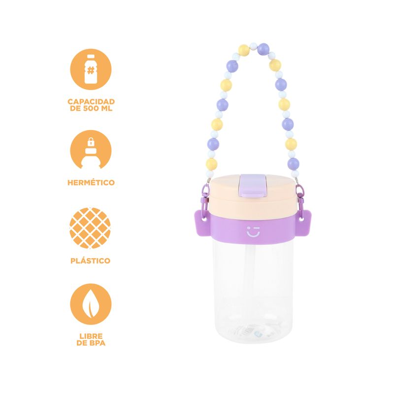 Vaso-de-pl-stico-con-tapa-abatible-y-correa-con-cuentas-500-ml-amarillo-Miniso-4-20200