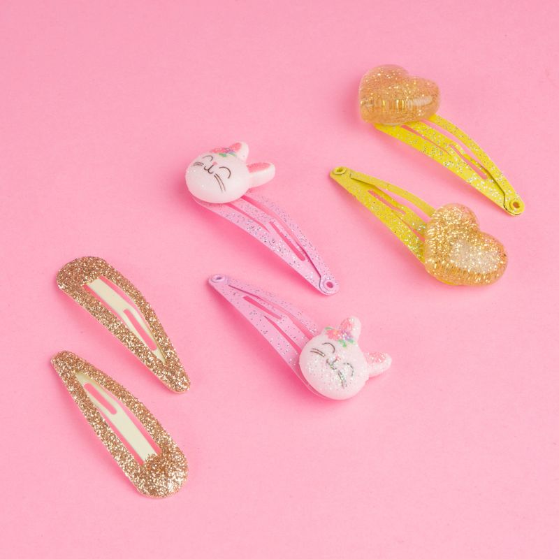 Set-de-broches-infantiles-para-el-cabello-corazones-y-conejitos-con-glitter-6-pzas-Miniso-4-19966
