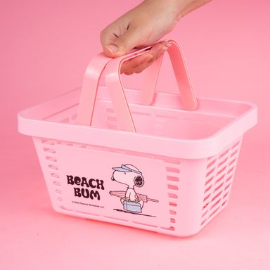 Organizador de plástico snoopy summer travel collection rosa -  Snoopy
