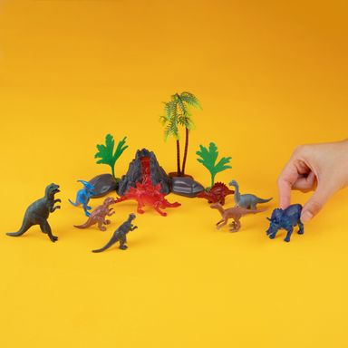 Set para jugar tacho de dinosaurios 8.5cm x15.5cm serie miniso -  Miniso