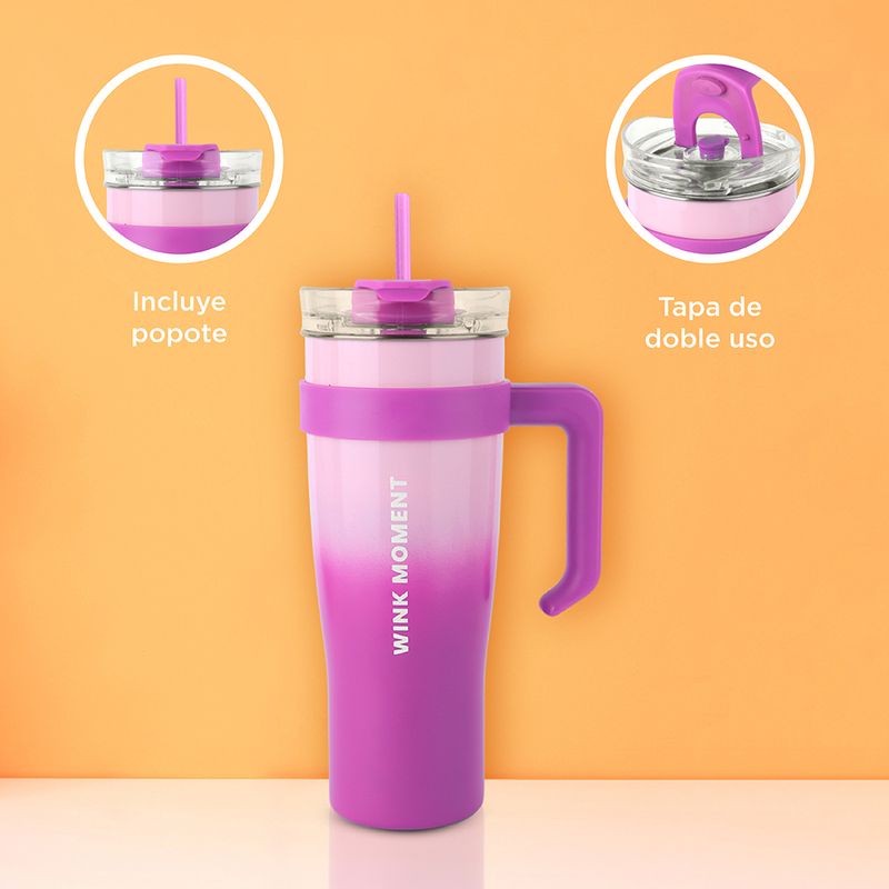 Vaso-de-acero-de-color-solido-con-sorbete-1600-ml-rosa-y-morado-Miniso-6-20064