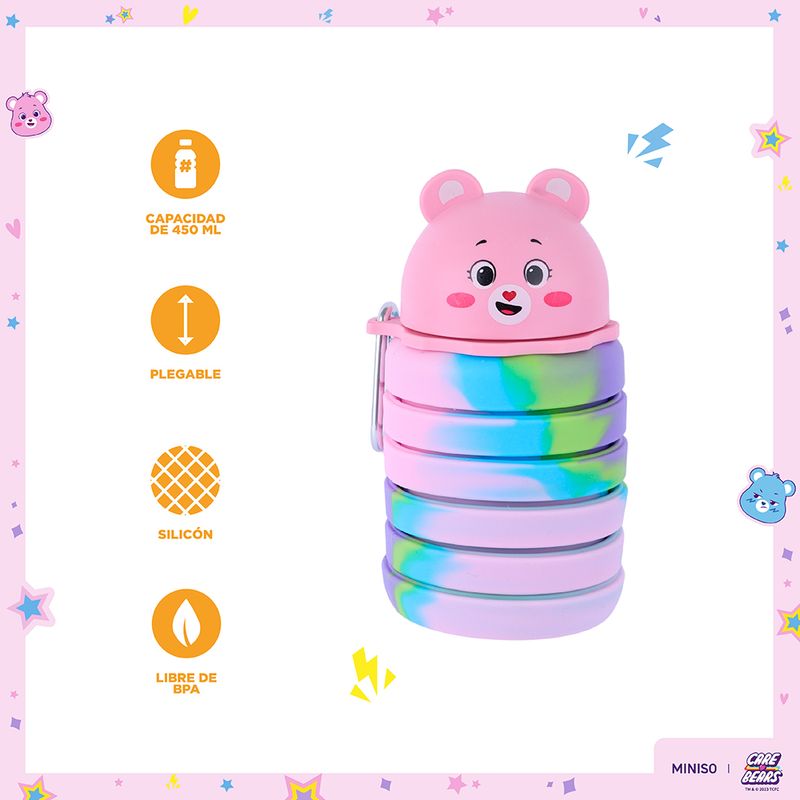 Botella-plegable-de-silicona-care-bears-collection-450-ml-rosa-Care-Bears-3-20123