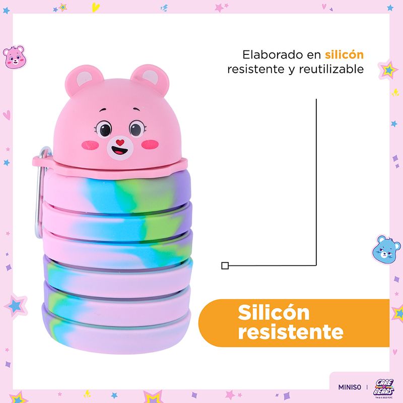 Botella-plegable-de-silicona-care-bears-collection-450-ml-rosa-Care-Bears-6-20123