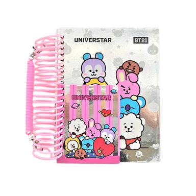 Cuaderno a5 con alambre 80 hojas & bloc de notas 20 hojas serie bt21 -  BT21