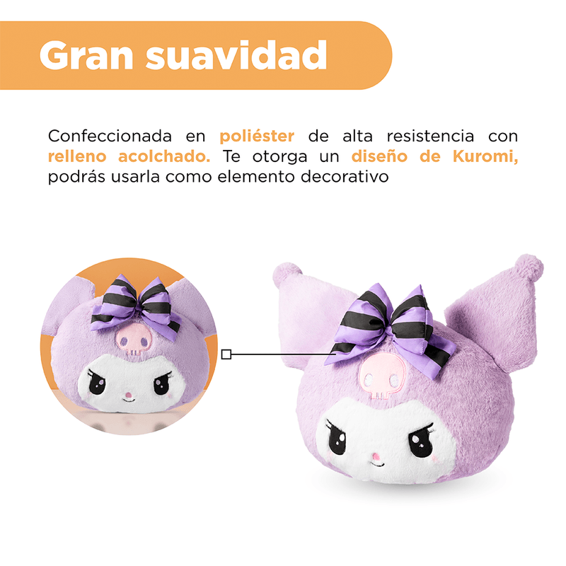 Almohada-en-forma-de-cabeza-morada-serie-kuromi-29cm-sanrio-Sanrio-5-20254