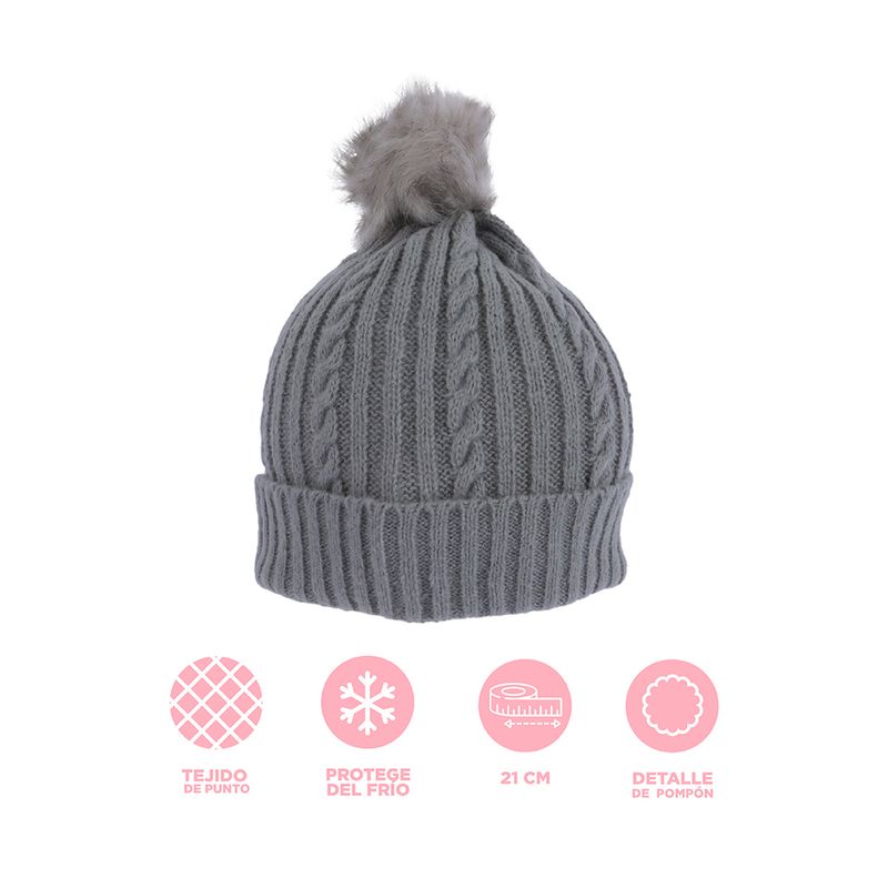 Gorro-tejido-con-pompon-miniso-gris-Miniso-4-20269