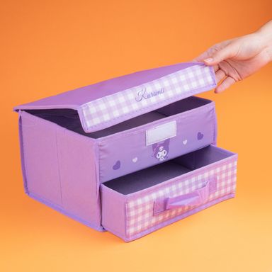 Organizador de tela con cajones kuromi sanrio color lila -  Sanrio