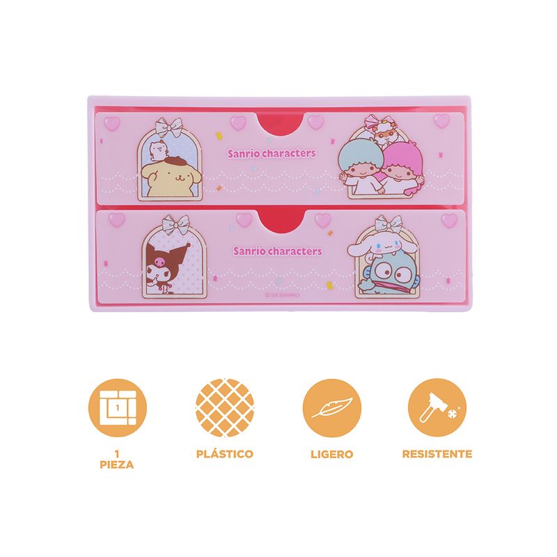 Organizador-de-pl-stico-de-2-cajones-de-la-colecci-n-storage-de-personajes-de-sanrio-rosa-Sanrio-3-20333