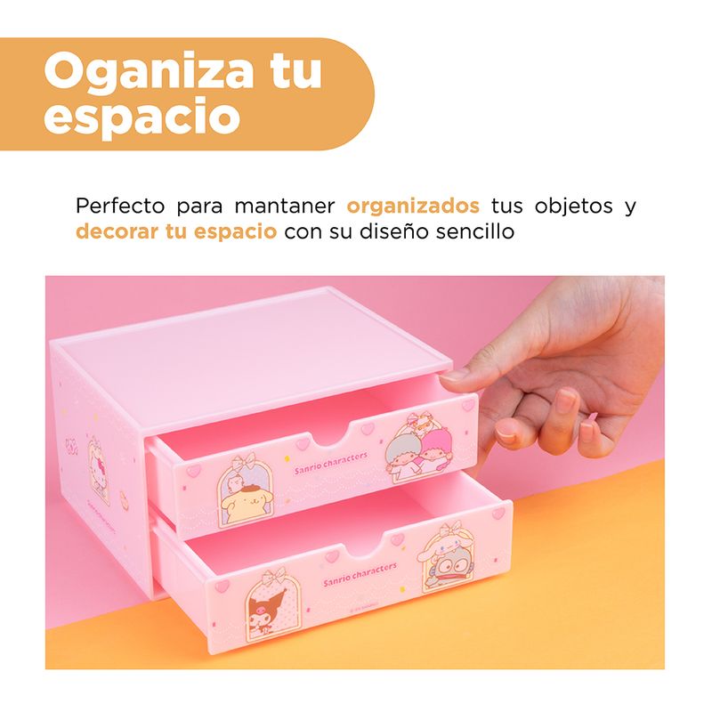 Organizador-de-pl-stico-de-2-cajones-de-la-colecci-n-storage-de-personajes-de-sanrio-rosa-Sanrio-4-20333