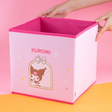 Caja de almacenamiento de tela de kuromi rosa -  Sanrio