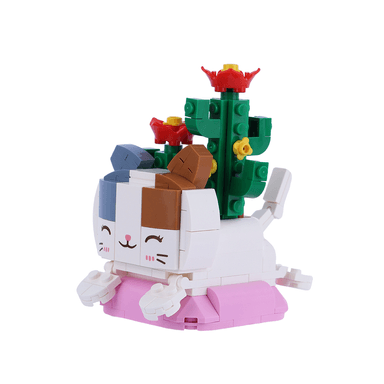 Bloques de construcción de la naturaleza mini animales con flores cat 145 pzas -  Miniso