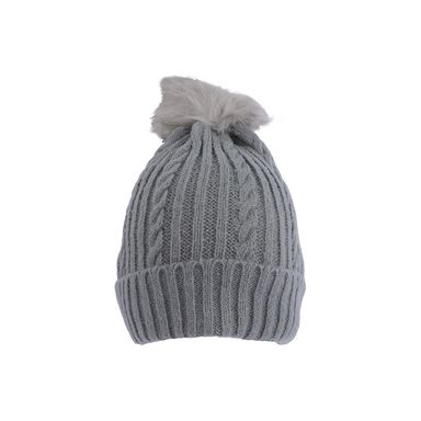 Gorro tejido con pompon miniso gris -  Miniso