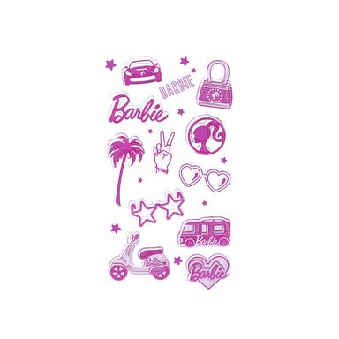 Stickers trasparentes 2 modelos surtidos 17cm x 9.5cm serie barbie -  Barbie