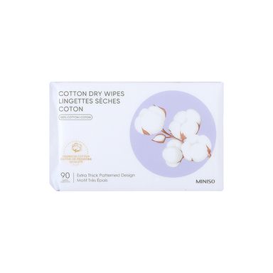 Toallitas secas de algodón puro miniso 90 toallitas -  Miniso