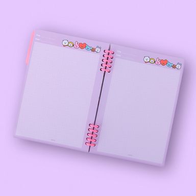 Libretas y cuadernos b5 libro de hojas sueltas b 60 hojas serie bt21 -  BT21