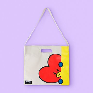 Bolso de compras colección BT21 franja de color tata -  BT21