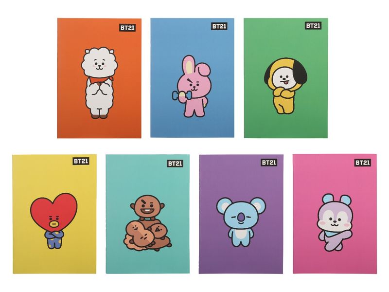 Libretas-y-cuadernos-a5-encuadernado-con-cosido-32-hojas-7-modelos-surtidos-BT21-1-20544
