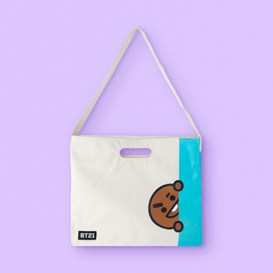 Bolso de compras colección BT21 franja de color shooky -  BT21