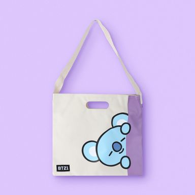 Bolso de compras colección BT21 franja de color koya -  BT21