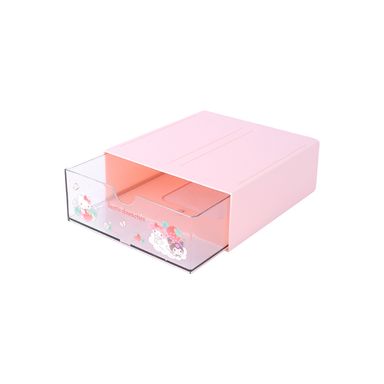 Organizador de plástico apilable de la colección strawberry sanrio L rosa 16.5 x 15.4 x 5.8cm -  Sanrio