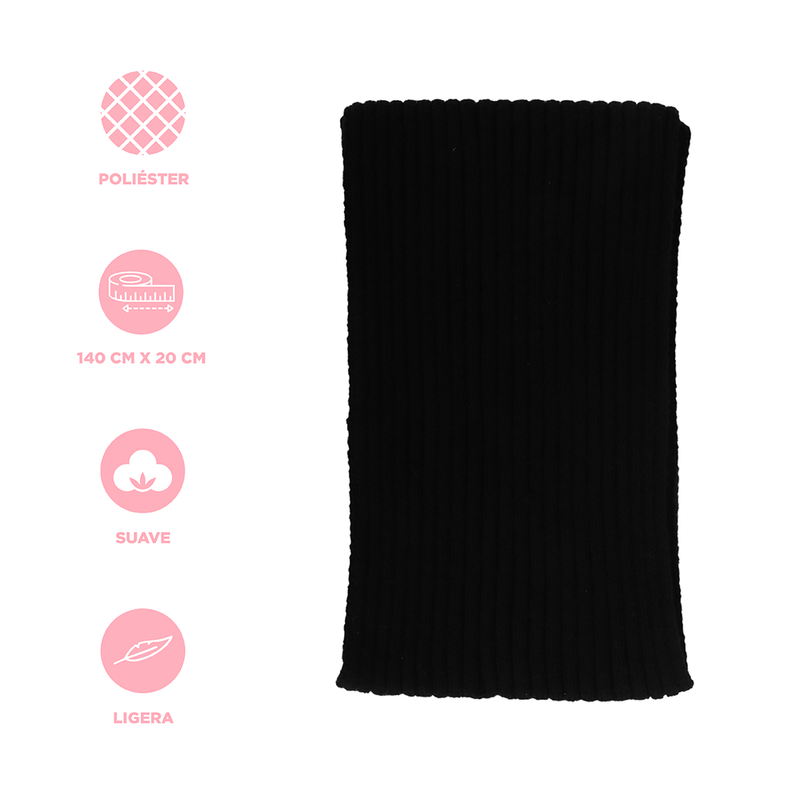 Bufanda-para-mujer-miniso-tejido-basico-negro-Miniso-3-20635