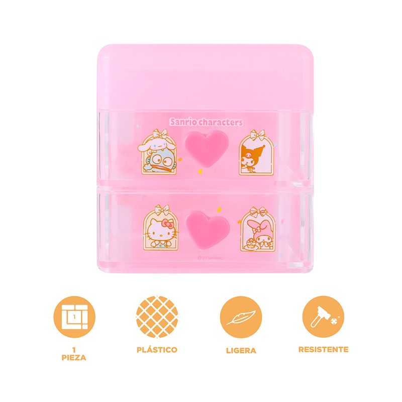 Organizador-de-pl-stico-storage-collection-sanrio-con-tapa-abatible-para-escritorio-rosa-Sanrio-4-20732