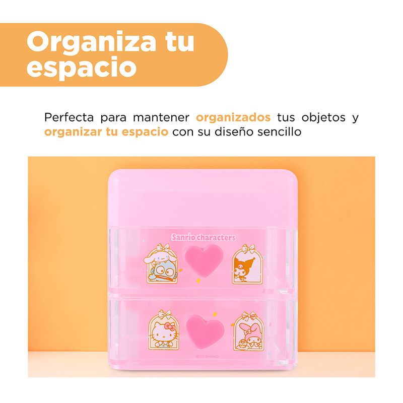 Organizador-de-pl-stico-storage-collection-sanrio-con-tapa-abatible-para-escritorio-rosa-Sanrio-5-20732