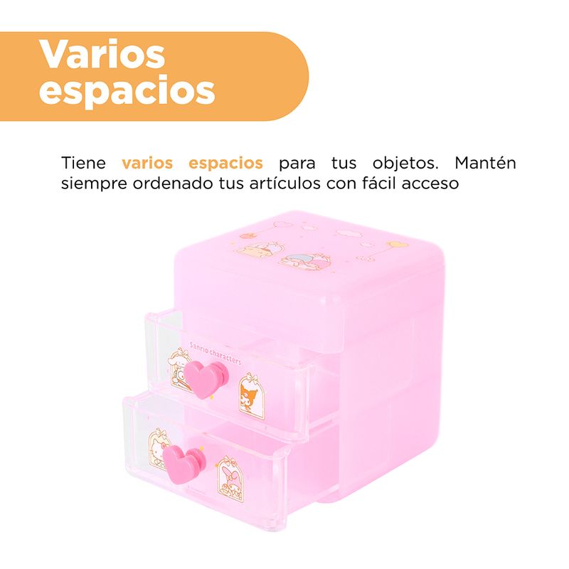Organizador-de-pl-stico-storage-collection-sanrio-con-tapa-abatible-para-escritorio-rosa-Sanrio-6-20732
