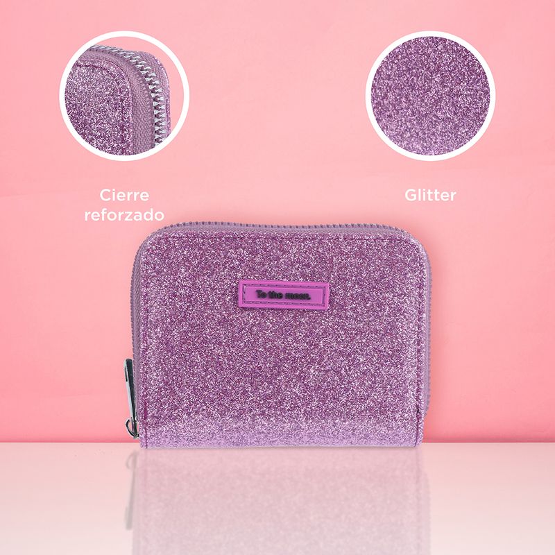 Cartera-sencilla-miniso-serie-moon-stars-glitter-morado-Miniso-6-20812