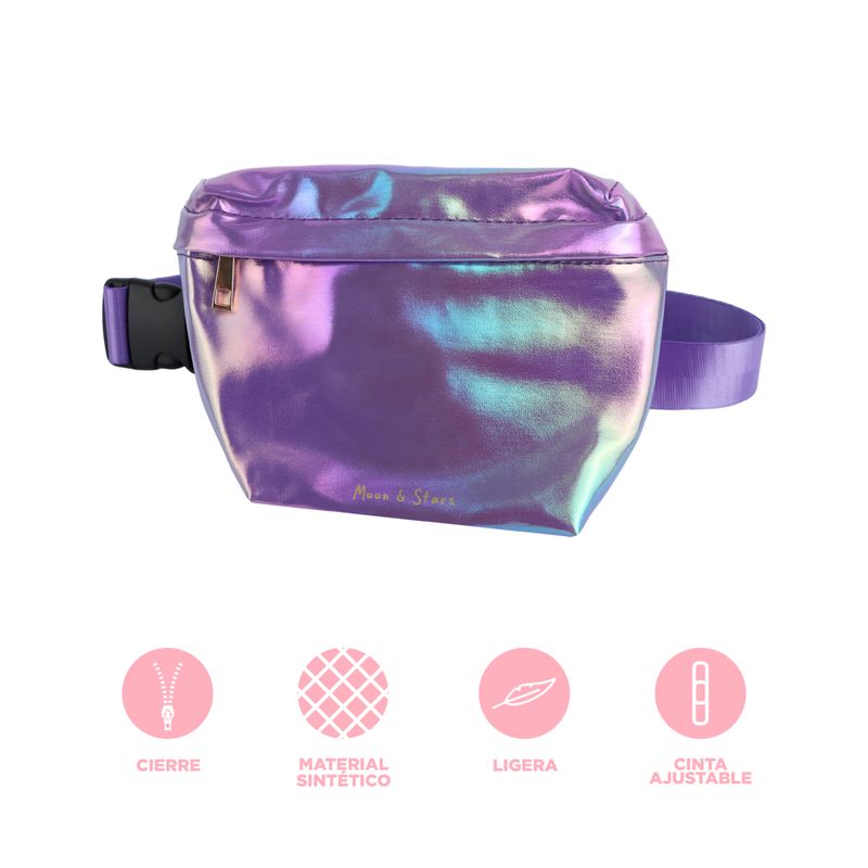 Bolso-estilo-cangurera-miniso-serie-moon-stars-tornasol-morado-Miniso-4-20818