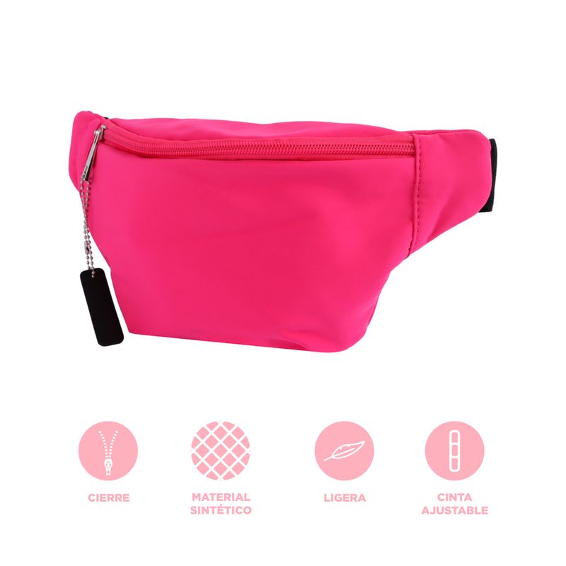 Bolso-estilo-cangurera-miniso-serie-moon-stars-nylon-rosa-Miniso-4-20819