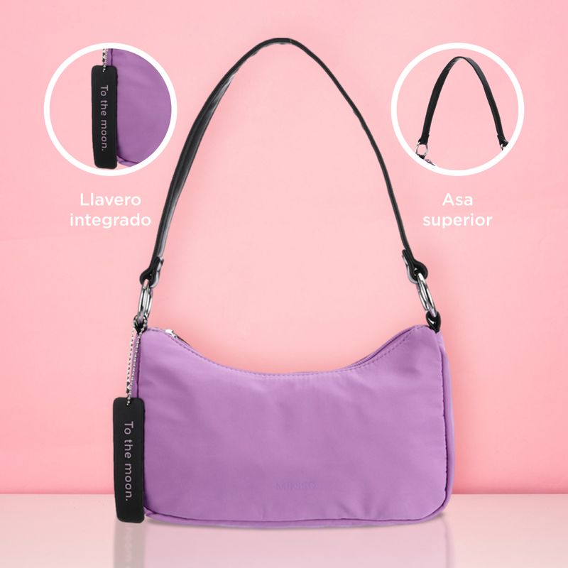 Bolso-hobo-miniso-serie-moon-stars-nylon-morado-Miniso-5-20821