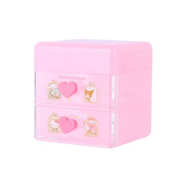 Organizador de plástico storage collection sanrio con tapa abatible para escritorio rosa -  Sanrio