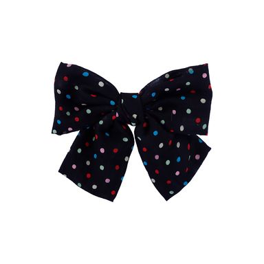Broche para cabello miniso serie colorful dots moño negro 15cm -  Miniso