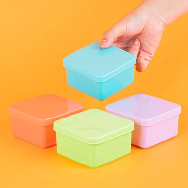 Contenedor para alimentos grandes y coloridos 200 ml 4 piezas -  Miniso