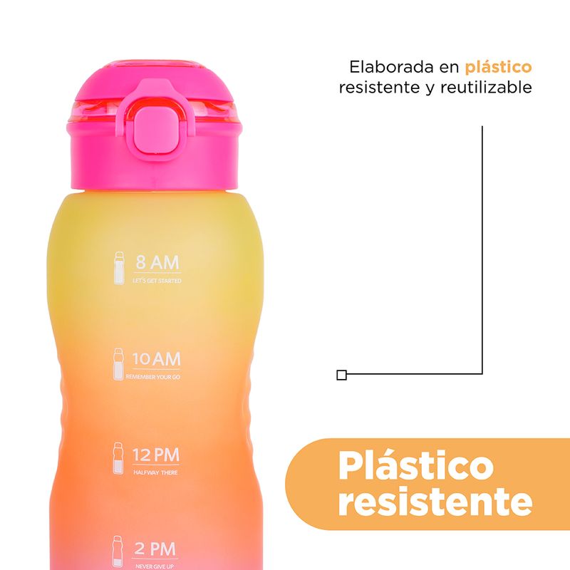 Tomatodo-de-pl-stico-de-la-serie-gradient-con-tapa-abatible-de-un-toque-1500-ml-amarillo-y-rosa-Miniso-7-18697