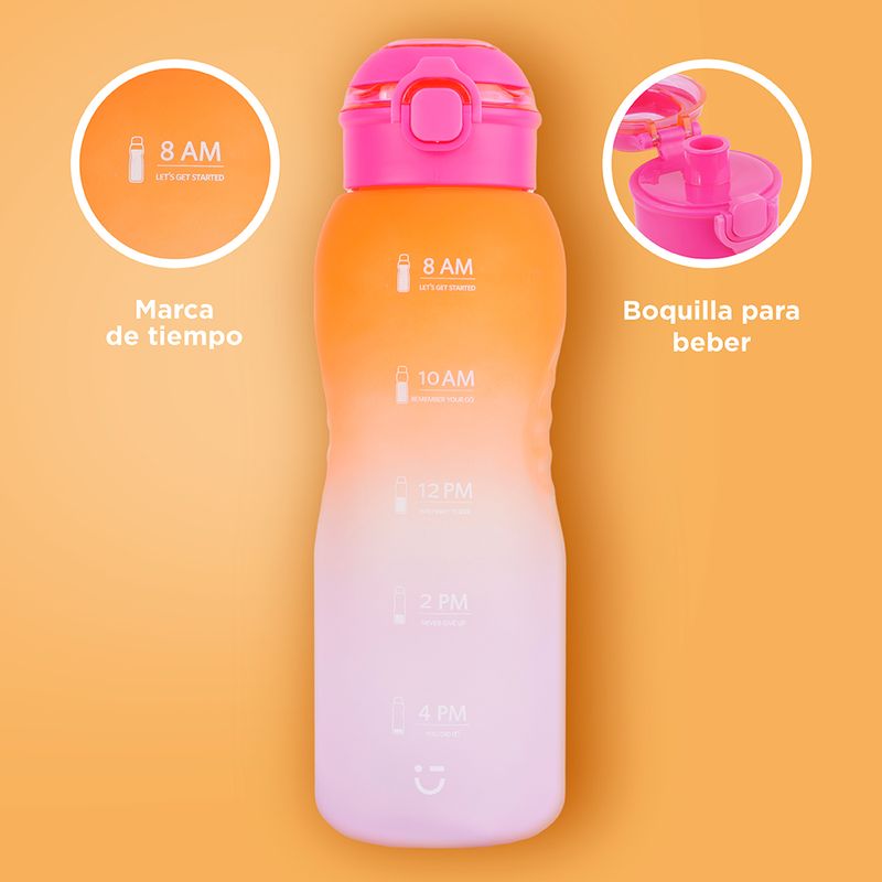 Tomatodo-de-pl-stico-de-la-serie-gradient-con-tapa-abatible-de-un-solo-toque-1500-ml-naranja-y-rosa-Miniso-5-18699