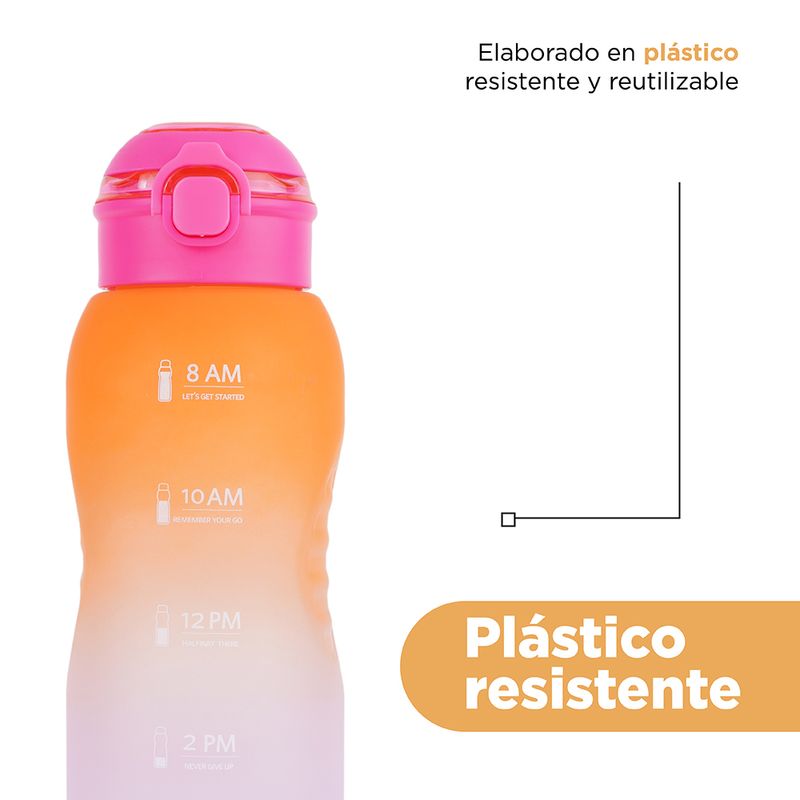 Tomatodo-de-pl-stico-de-la-serie-gradient-con-tapa-abatible-de-un-solo-toque-1500-ml-naranja-y-rosa-Miniso-6-18699